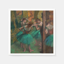 Edgar Degas – ダンサー、ピンクとグリーン スタンダードカクテルナプキン