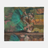 Edgar Degas – ダンサー、ピンクとグリーン フリースブランケット (正面(横))
