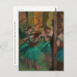 Edgar Degas – ダンサー、ピンクとグリーン ポストカード