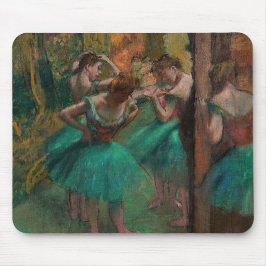 Edgar Degas – ダンサー、ピンクとグリーン マウスパッド (正面)