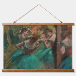 Edgar Degas – ダンサー、ピンクとグリーン 吊り下げ型タペストリー