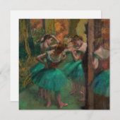 Edgar Degas – ダンサー、ピンクとグリーン 招待状 (正面/裏面)
