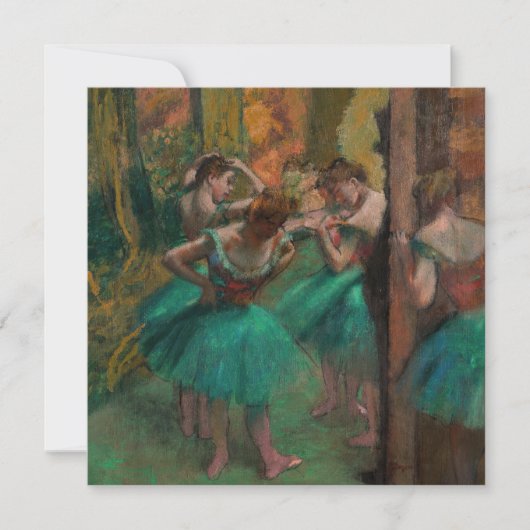Edgar Degas – ダンサー、ピンクとグリーン 招待状 (正面)
