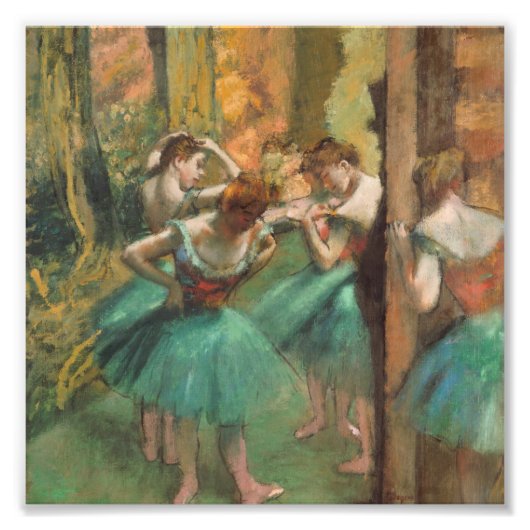 Edgar Degas – ダンサー、ピンクと緑 フォトプリント (正面)