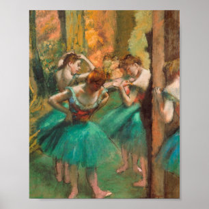 Edgar Degas – ダンサー、ピンクと緑 ポスター