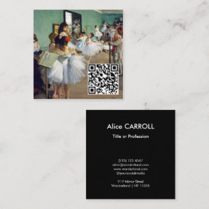 Edgar Degas – ダンスクラス – QRコード スクエア名刺