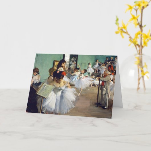 Edgar Degas – ダンス教室 カード (黄色い花)