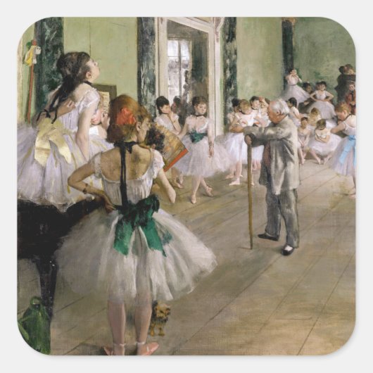 Edgar Degas – ダンス教室 スクエアシール (正面)