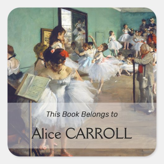 Edgar Degas – ダンス教室 スクエアシール (正面)