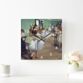 Edgar Degas – ダンス教室 スクエア壁時計 (ホーム)