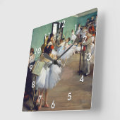 Edgar Degas – ダンス教室 スクエア壁時計 (傾斜)