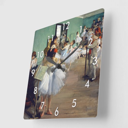 Edgar Degas – ダンス教室 スクエア壁時計 (傾斜)