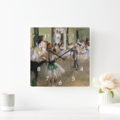 Edgar Degas – ダンス教室 スクエア壁時計 (ホーム)
