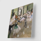 Edgar Degas – ダンス教室 スクエア壁時計 (傾斜)