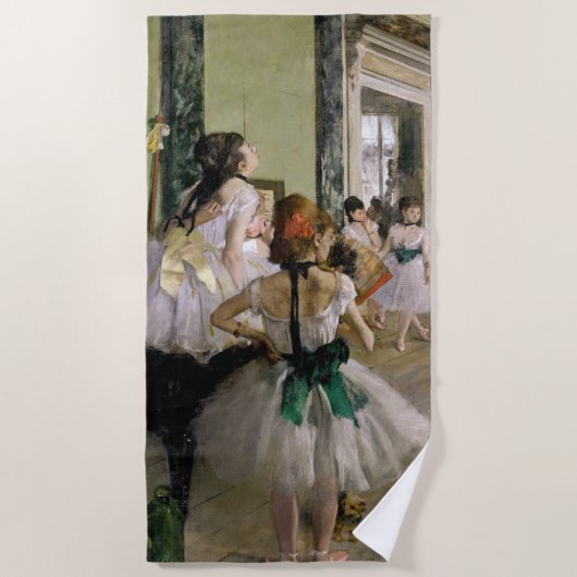 Edgar Degas – ダンス教室 ビーチタオル (正面)