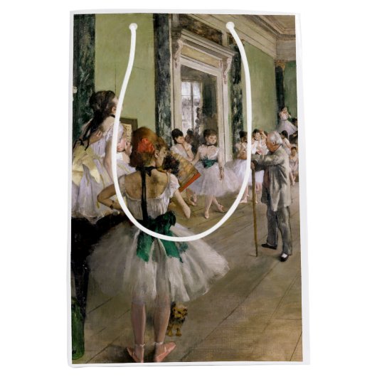 Edgar Degas – ダンス教室 ミディアムペーパーバッグ (正面)