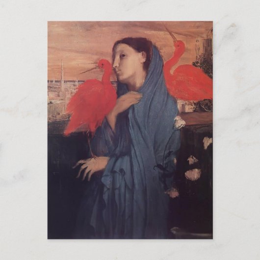 Edgar Degas：テラスの女性 ポストカード (正面)
