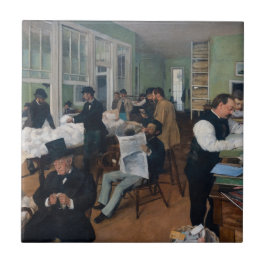 Edgar Degas – ニューオーリンズの綿花事務所 タイル