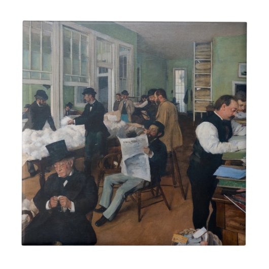 Edgar Degas – ニューオーリンズの綿花事務所 タイル (正面)
