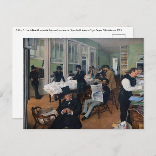 Edgar Degas – ニューオーリンズの綿花事務所 ポストカード (正面/裏面)