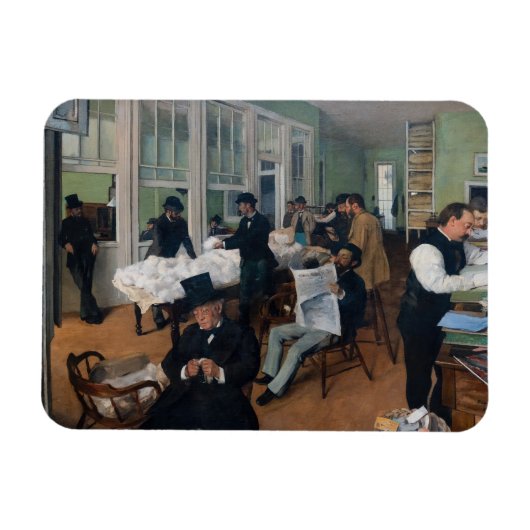 Edgar Degas – ニューオーリンズの綿花事務所 マグネット (横)