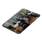 Edgar Degas – ニューオーリンズの綿花事務所 マグネット (左側)