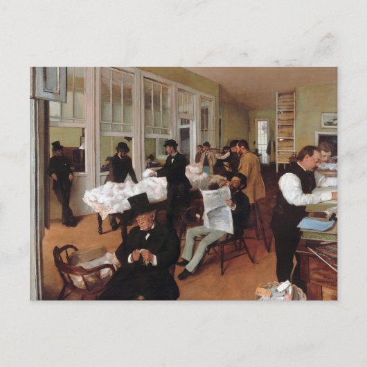EDGAR DEGAS – ニューオーリンズ1873の綿花事務所 ポストカード (正面)