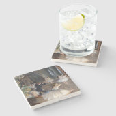 Edgar Degas – バレエ団の稽古 ストーンコースター (横)