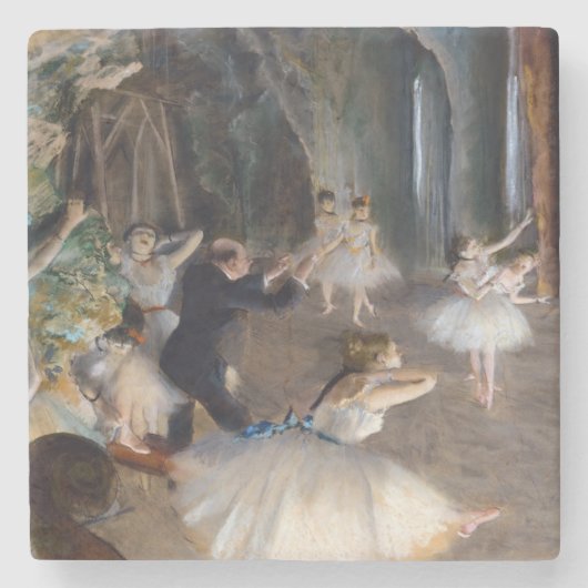 Edgar Degas – バレエ団の稽古 ストーンコースター (正面)