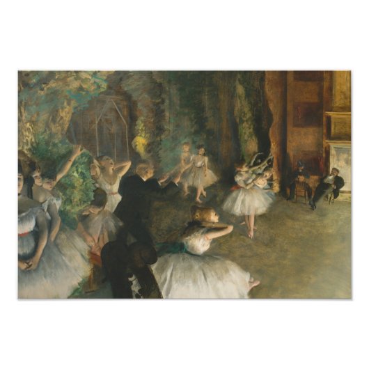 Edgar Degas – バレエ団の稽古 フォトプリント (正面)