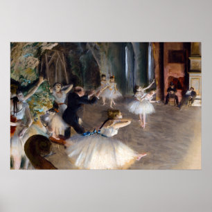 Edgar Degas – バレエ団の稽古 ポスター