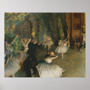 Edgar Degas – バレエ団の稽古 ポスター