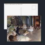Edgar Degas – バレエ団の稽古 ポストカード<br><div class="desc">バレエのリハーサルのステージ、紙のパステル – Edgar Degas, 1874</div>