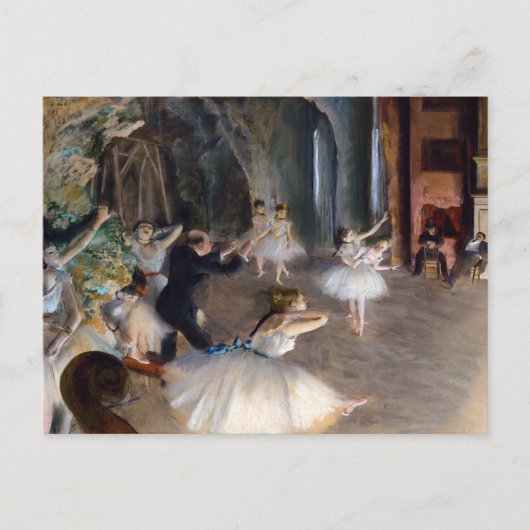 Edgar Degas – バレエ団の稽古 ポストカード (正面)