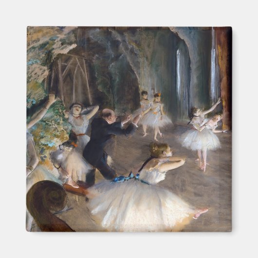 Edgar Degas – バレエ団の稽古 マグネット (正面)