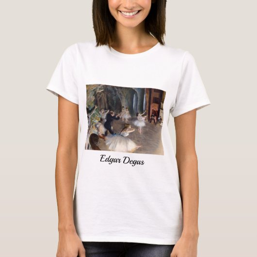 Edgar Degas – バレエ団の稽古 Tシャツ (正面)