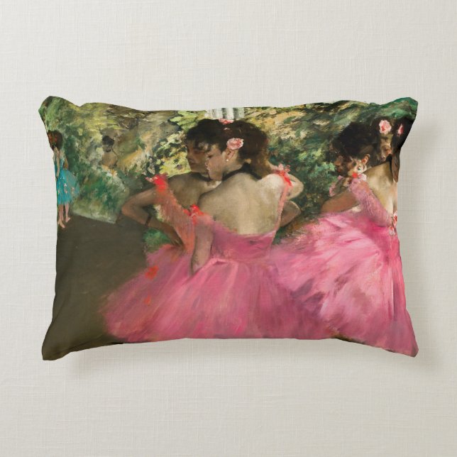 Edgar Degas – ピンク色のダンサー アクセントクッション (正面)