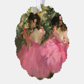 Edgar Degas – ピンク色のダンサー オーナメントカード (左)