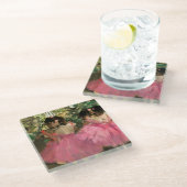 Edgar Degas – ピンク色のダンサー ガラスコースター (アングル)