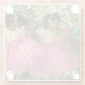 Edgar Degas – ピンク色のダンサー ガラスコースター (裏面)