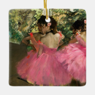 Edgar Degas – ピンク色のダンサー セラミックオーナメント