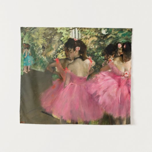 Edgar Degas – ピンク色のダンサー タペストリー (正面(横))