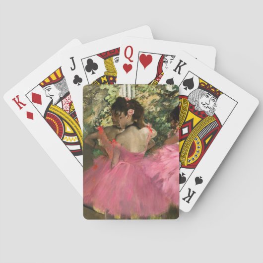 Edgar Degas – ピンク色のダンサー トランプ (裏面)