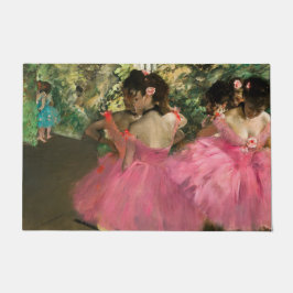 Edgar Degas – ピンク色のダンサー ドアマット