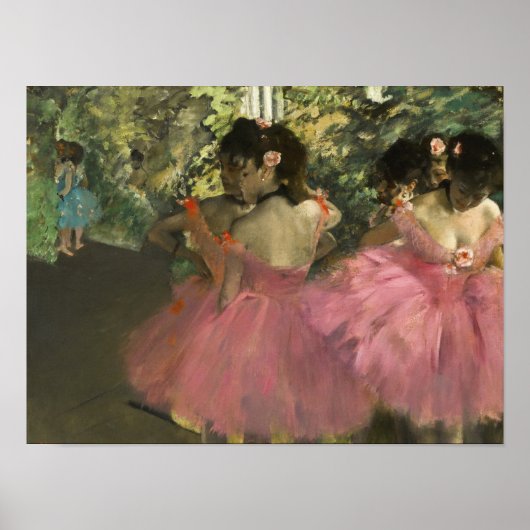 Edgar Degas – ピンク色のダンサー ポスター (正面)