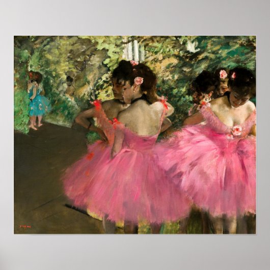 Edgar Degas – ピンク色のダンサー ポスター (正面)