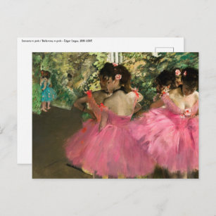 Edgar Degas – ピンク色のダンサー ポストカード