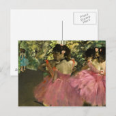 Edgar Degas – ピンク色のダンサー ポストカード (正面/裏面)