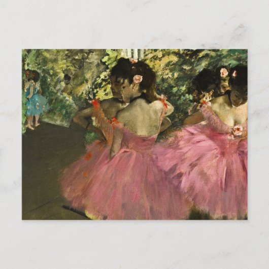 Edgar Degas – ピンク色のダンサー ポストカード (正面)