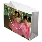 Edgar Degas – ピンク色のダンサー ラージペーパーバッグ (裏面アングル)